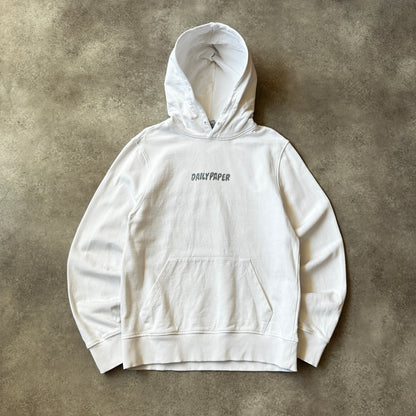 Daily Paper White Small Chest Logo Hoodie M