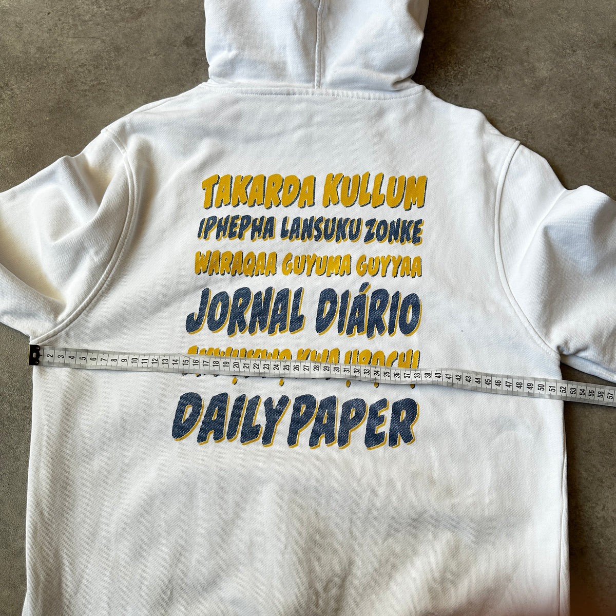 Daily Paper White Small Chest Logo Hoodie M