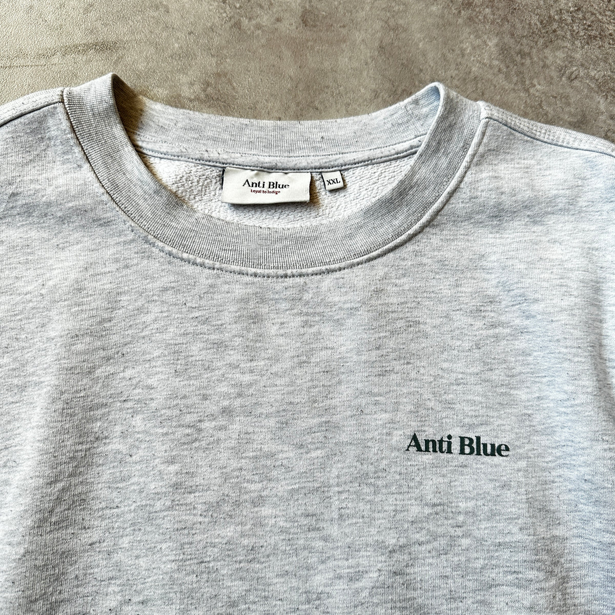 Anti Blue Light Grey Small Chest Logo Crewneck XXL