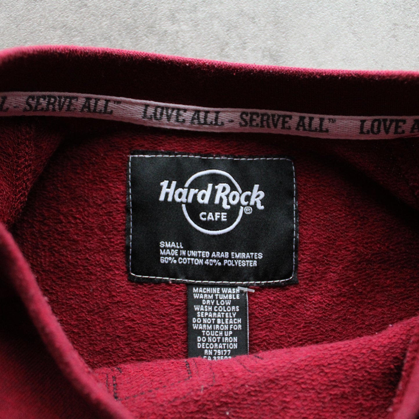 Hard Rock London Cropped Sweatshirt – Burgundy (Woman-S)