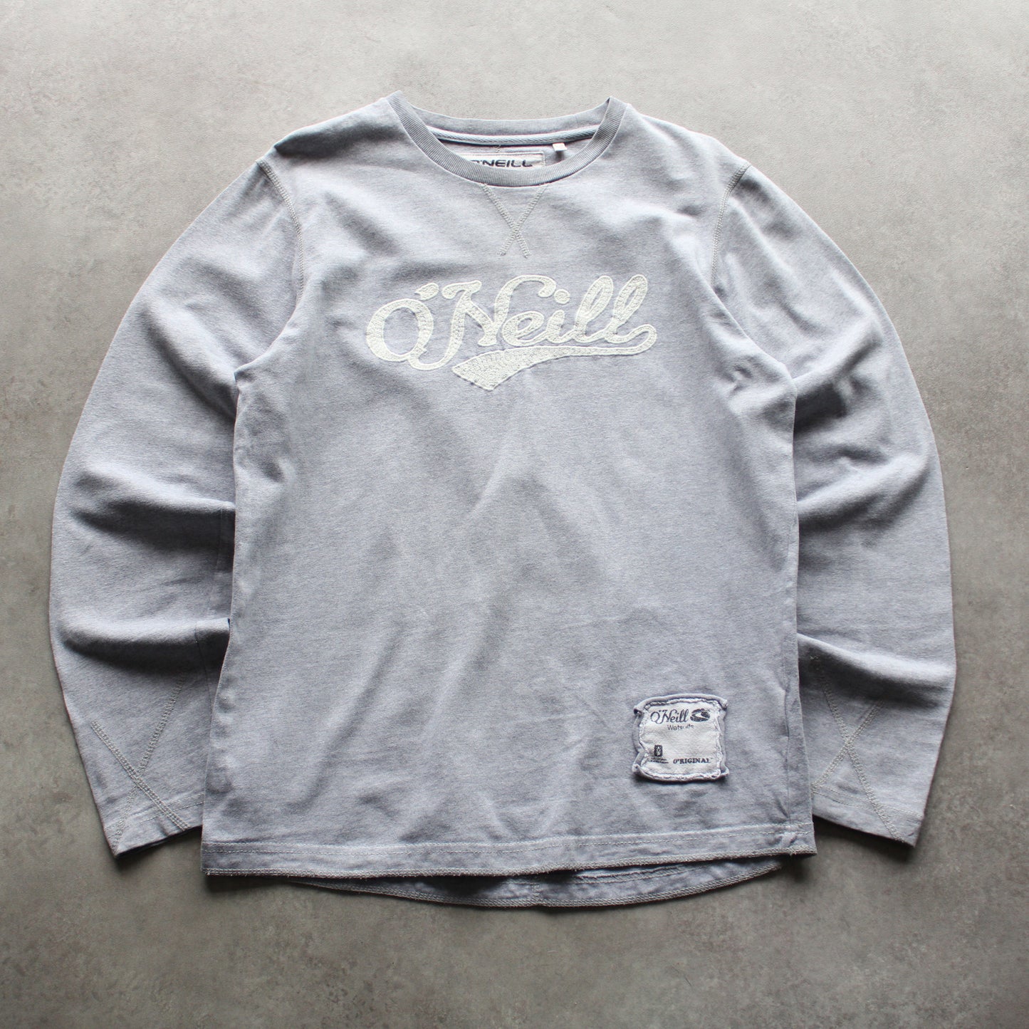 O’Neill Embroidered Logo Long Sleeve Tee – Light Grey (Man-M)