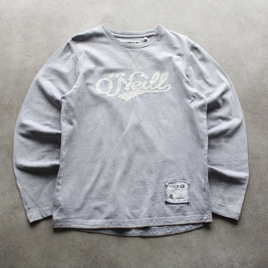 O’Neill Embroidered Logo Long Sleeve Tee – Light Grey (Man-M)