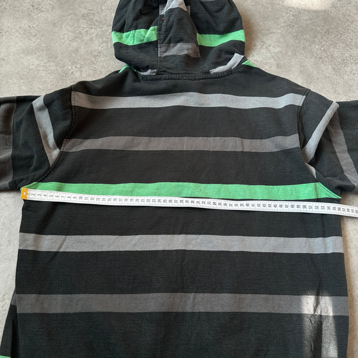 O'Neill Black, Grey & Green Striped Hoodie L
