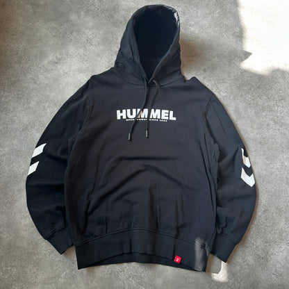 Hummel Black Front & Sleeve Logo Hoodie M