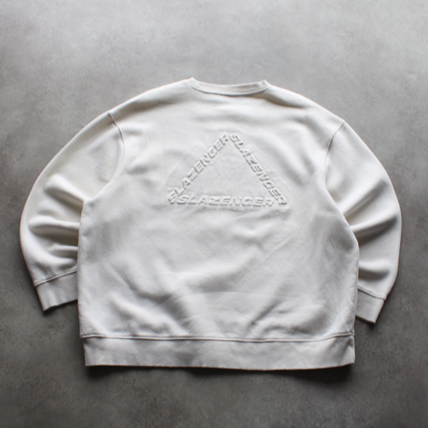 Slazenger Minimal Embroidered Logo Sweatshirt – White (Man-XXL)