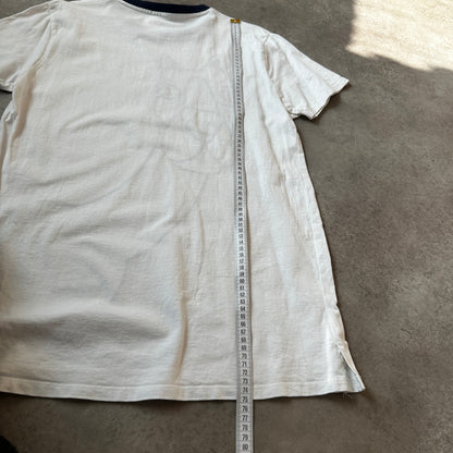 Scotch & Soda Off-White Animal Line Art Graphic Ringer T-Shirt L