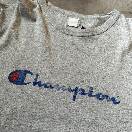Champion Grey Script Logo T-Shirt M