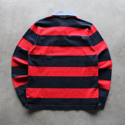 GANT Vintage Rugby Shirt – Red & Navy Striped (Man-M)