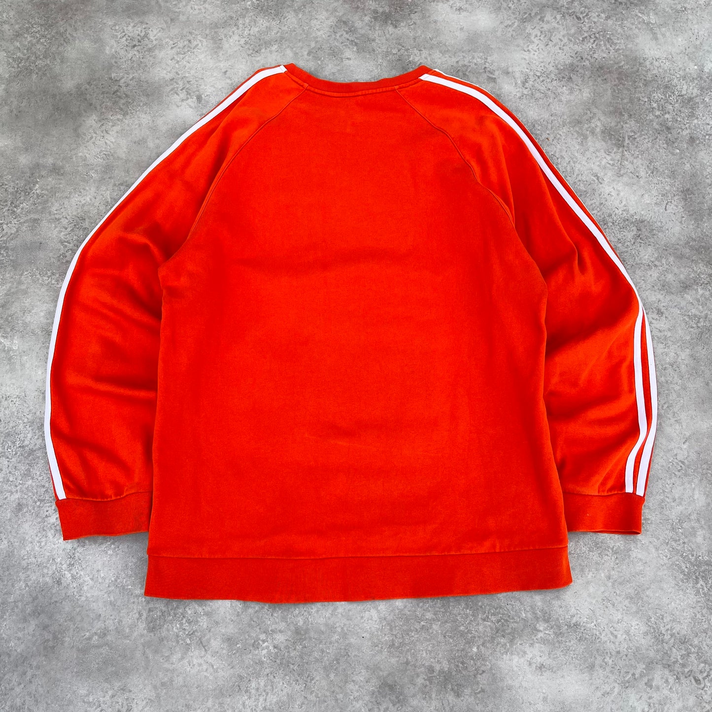 Adidas Orange Three Stripe Sweatshirt XL