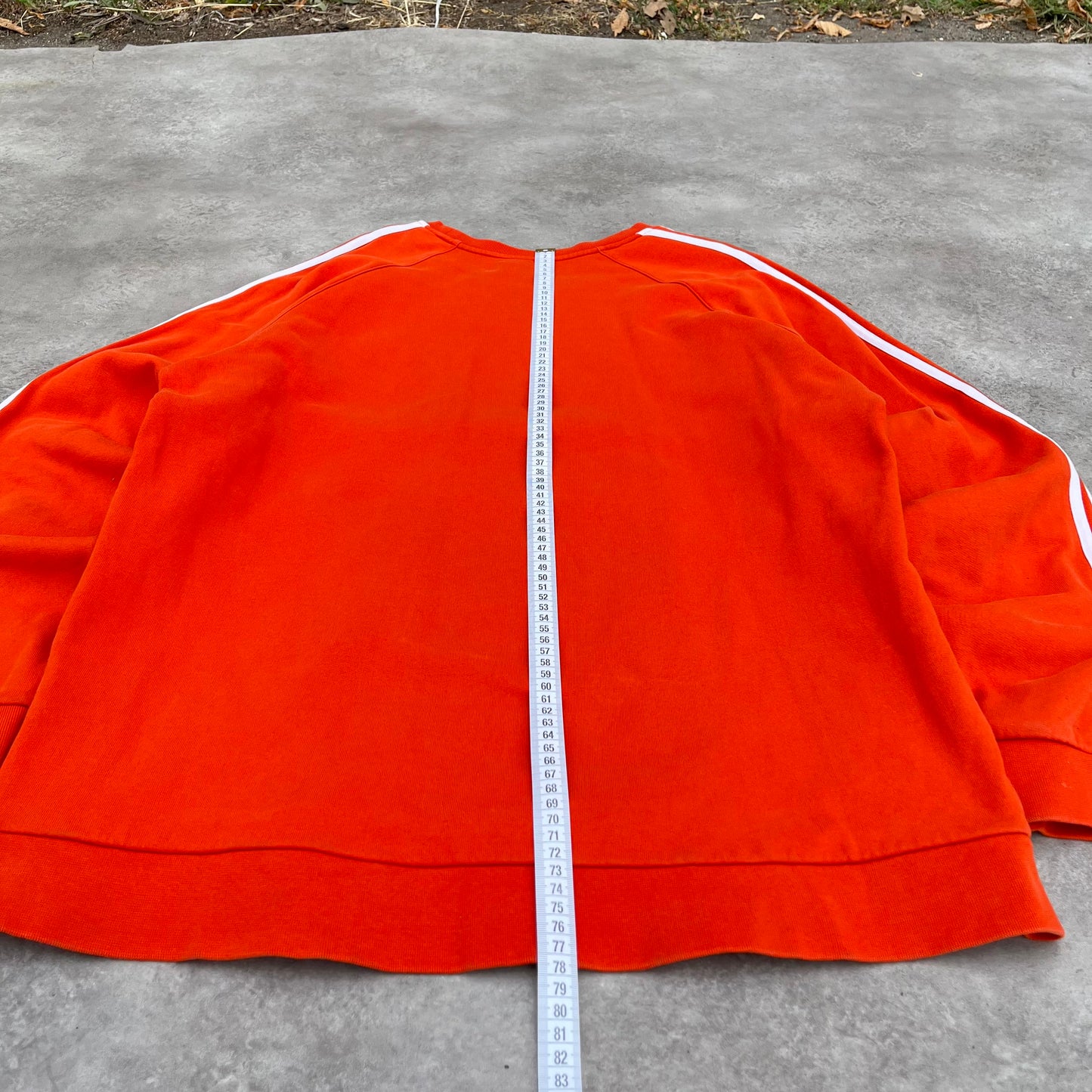 Adidas Orange Three Stripe Sweatshirt XL