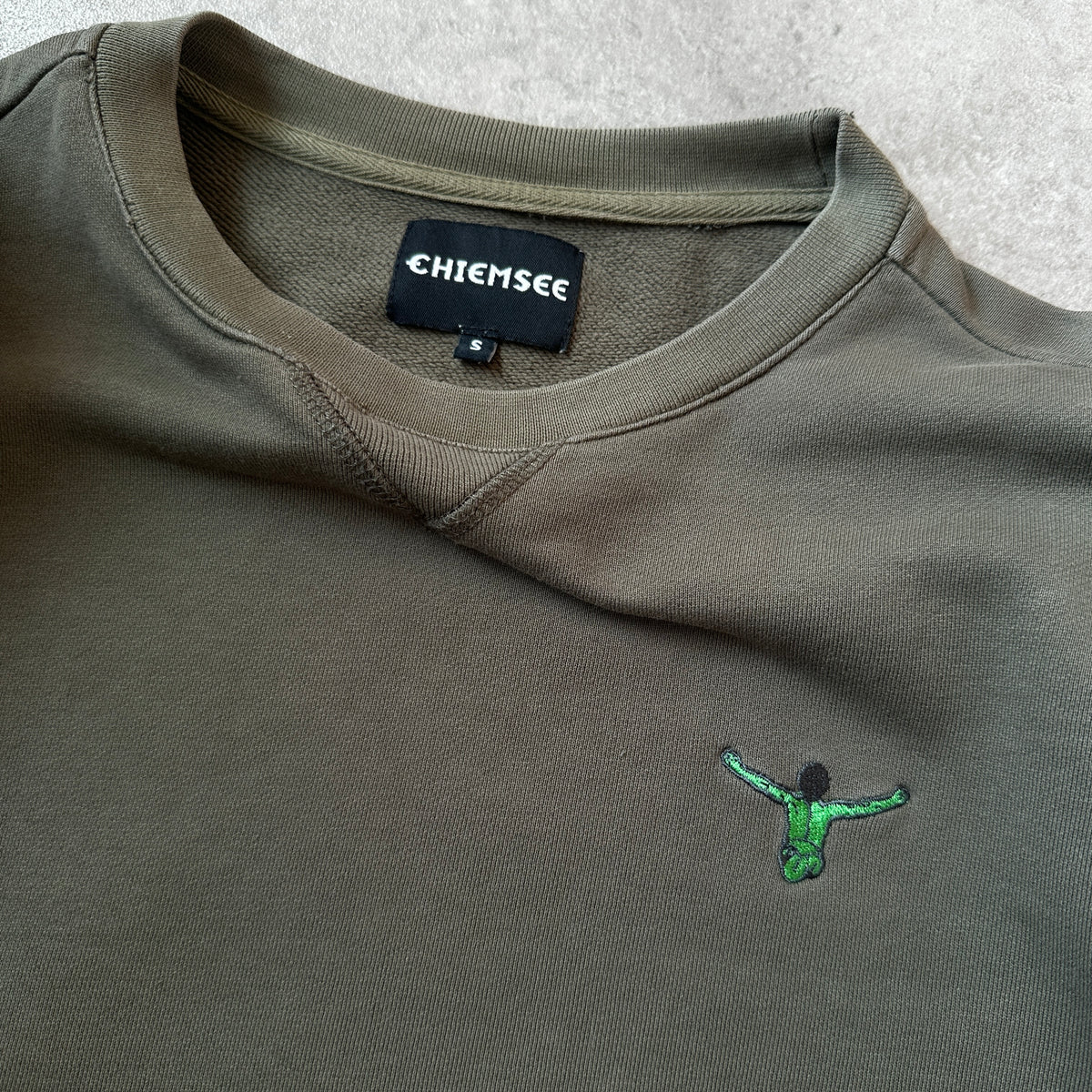 Chiemsee Olive Green Small Chest Logo Crewneck S