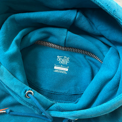 Nike Teal Patterned Swoosh Hoodie L