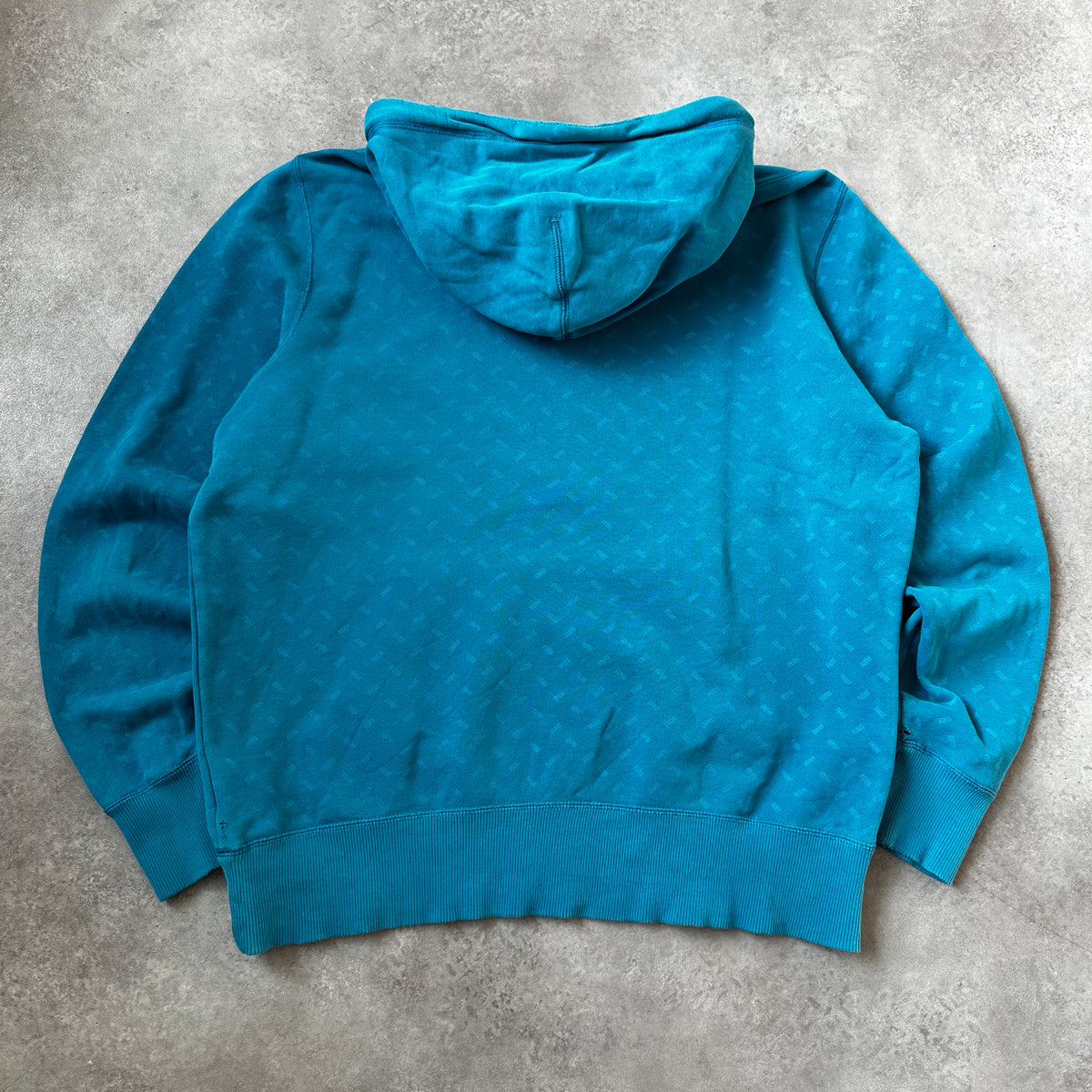 Nike Teal Patterned Swoosh Hoodie L