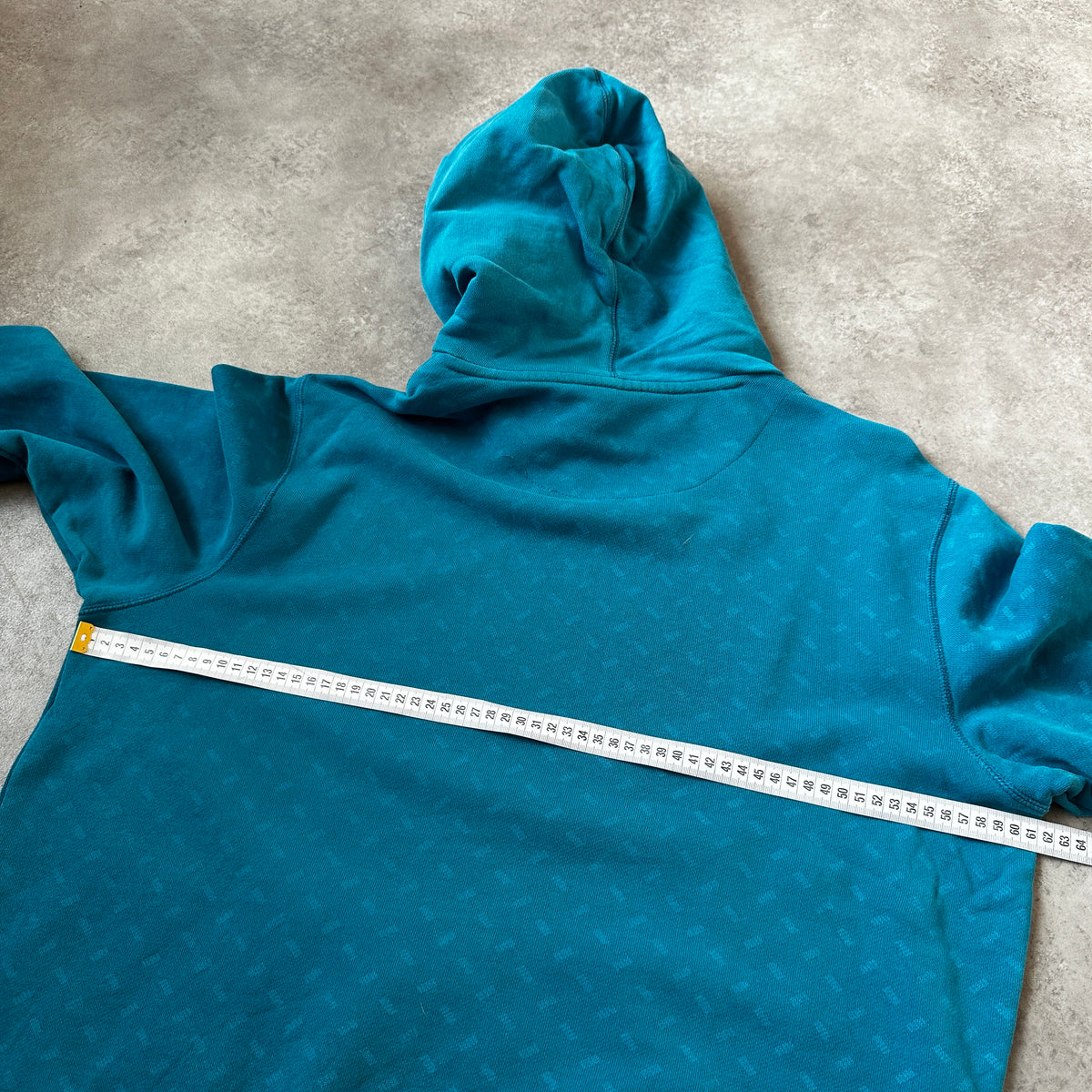 Nike Teal Patterned Swoosh Hoodie L