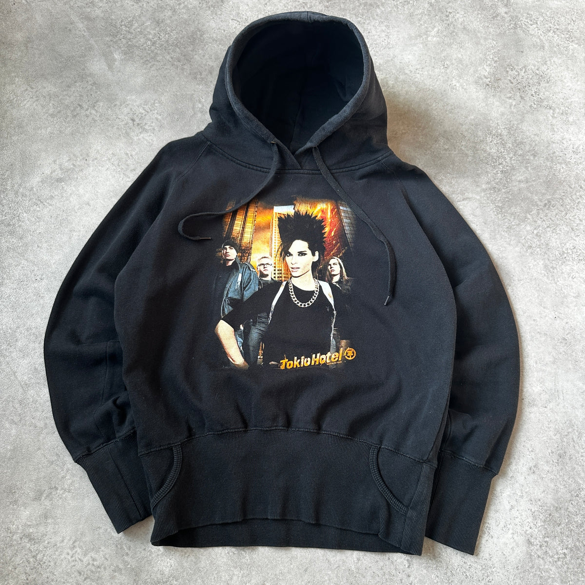 Tokio Hotel Black Photo Graphic Band Hoodie L