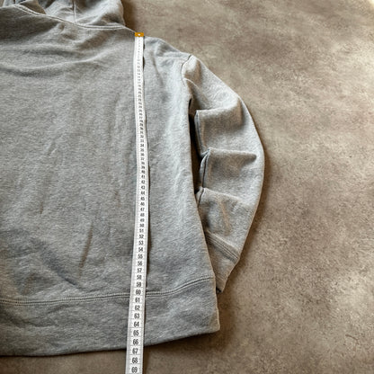 Hollister Grey Stacked Logo Hoodie M