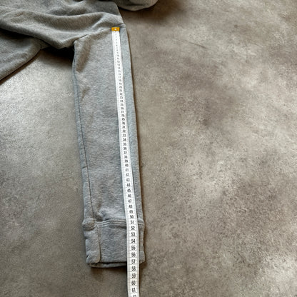 Hollister Grey Stacked Logo Hoodie M