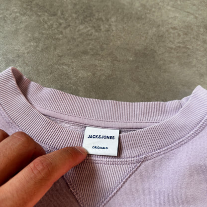 Jack & Jones Lavender Plain Crewneck Sweatshirt M