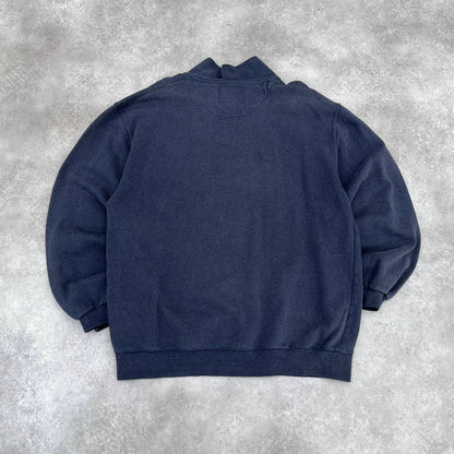 Champion Navy Quarter Zip Sweatshirt L