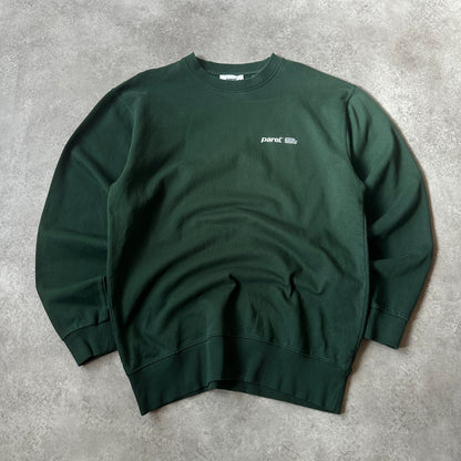 Parel Forest Green Small Chest Logo Crewneck L