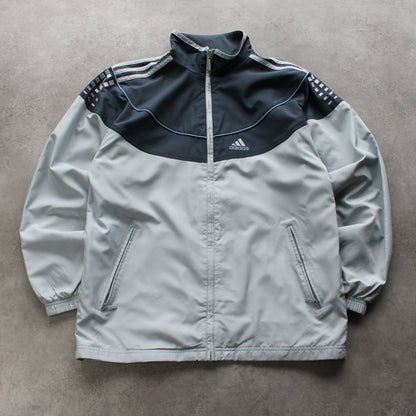 Adidas Vintage Track Jacket – Grey & Navy (Man-L)