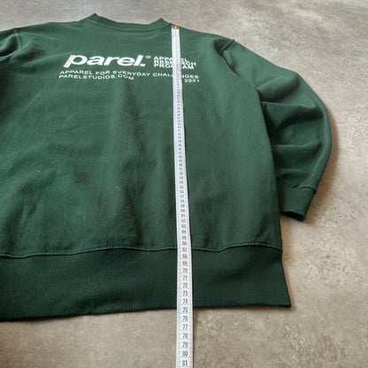 Parel Forest Green Small Chest Logo Crewneck L