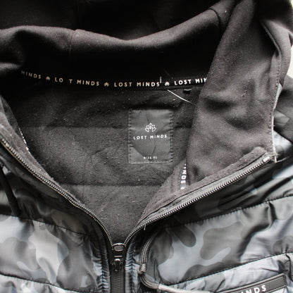 Lost Minds Hybrid Camo Hoodie Jacket – Black/Grey (Man-XL)