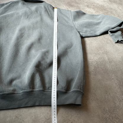 Adidas Sage Green Small Chest Logo 1/4 Zip Sweatshirt L
