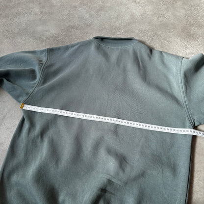 Adidas Sage Green Small Chest Logo 1/4 Zip Sweatshirt L