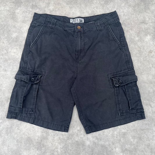Free World Black Cargo Shorts W36