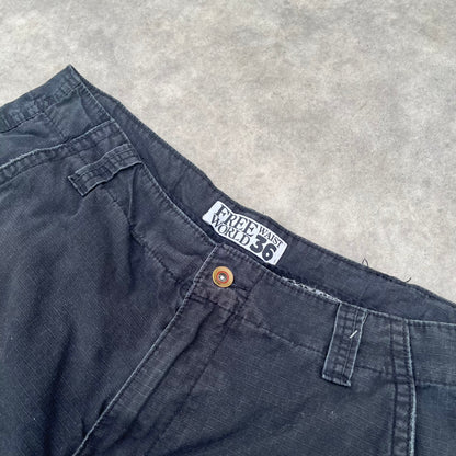 Free World Black Cargo Shorts W36