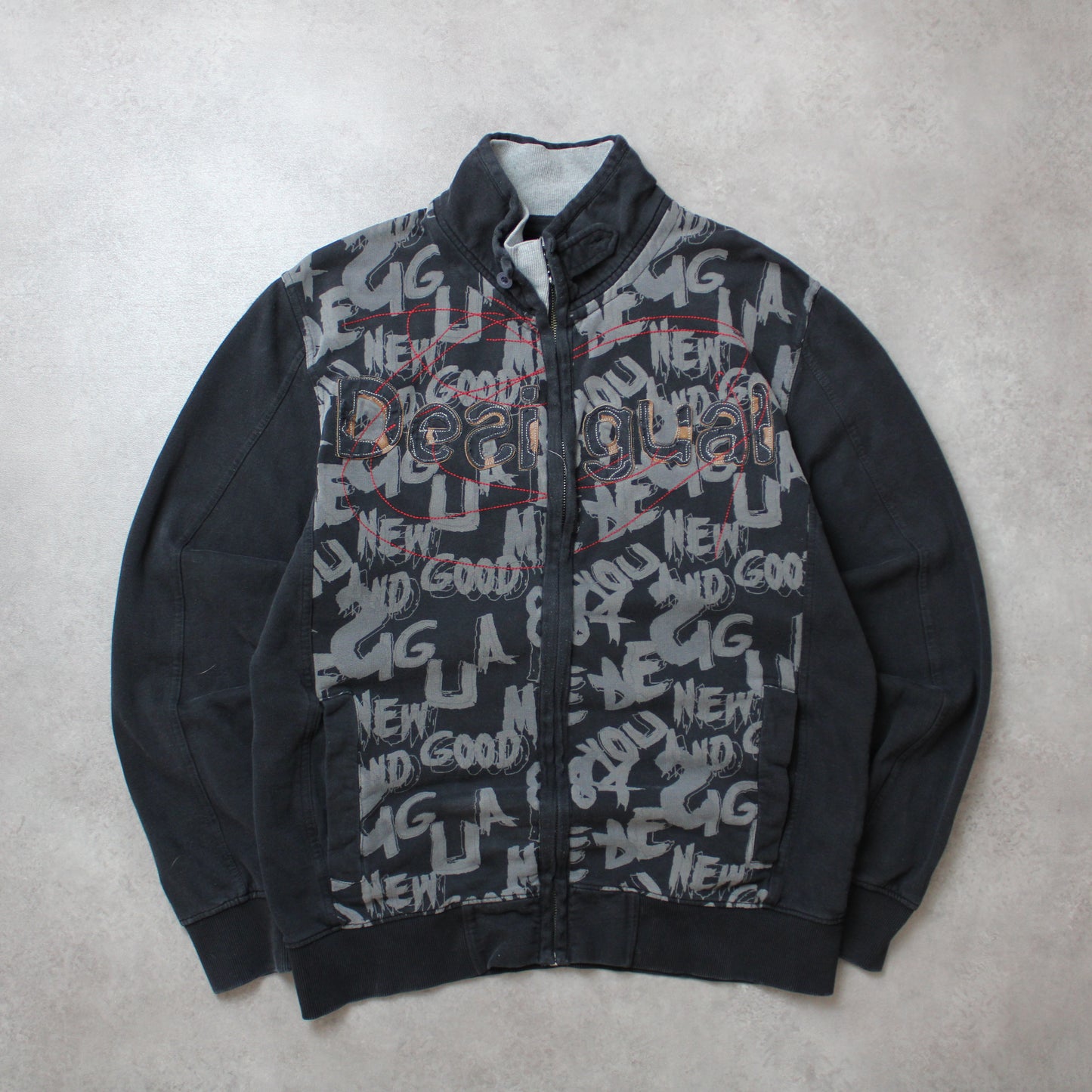 Desigual Zip Up Sweatshirt (Men-XL)