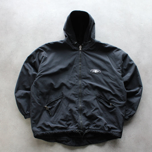 Killer Loop Vintage Windbreaker Jacket – Black (Man-XXL)