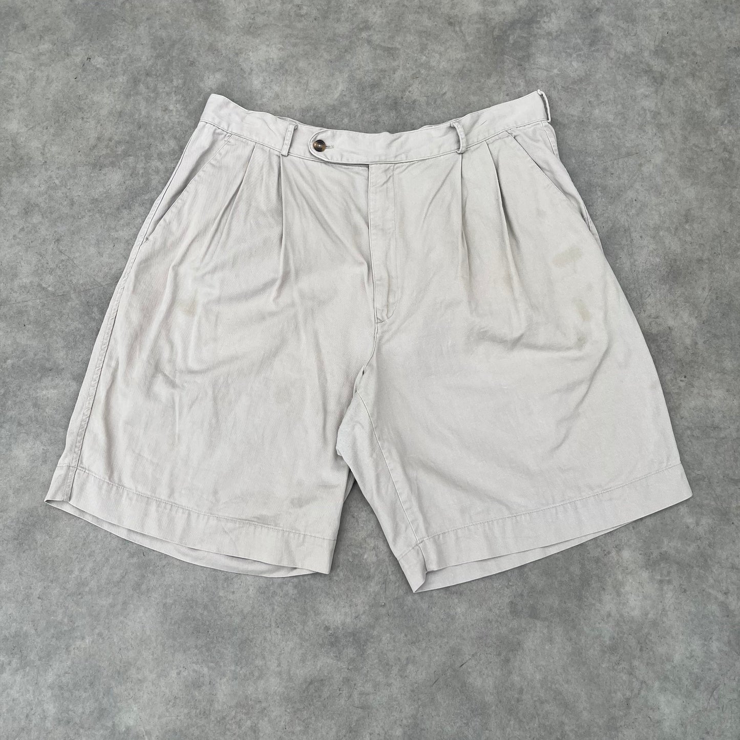 Structure Beige Pleated Shorts W38