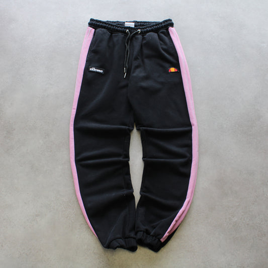 Ellesse Vintage Track Pants – Black & Pink (Woman-M)