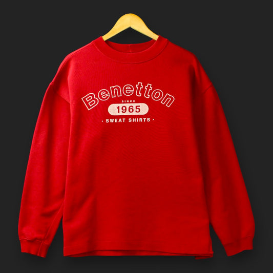 Benetton Vintage Spell Out Pullover