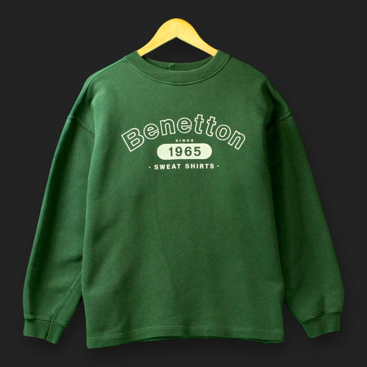 Benetton Vintage Spell Out Pullover