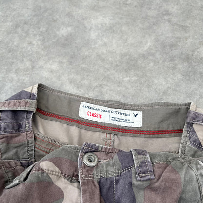 American Eagle Camo Cargo Shorts W28