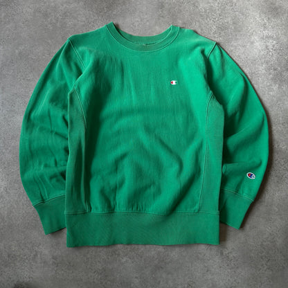 Champion Bright Green Small Chest Logo Crewneck M