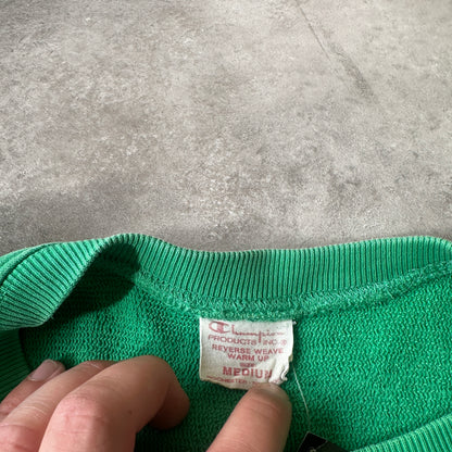 Champion Bright Green Small Chest Logo Crewneck M