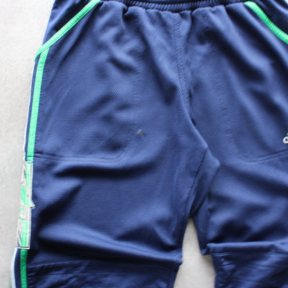 Adidas Vintage Track Pants – Navy with Green & White Stripes (Man-M)