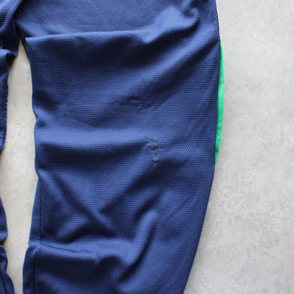 Adidas Vintage Track Pants – Navy with Green & White Stripes (Man-M)