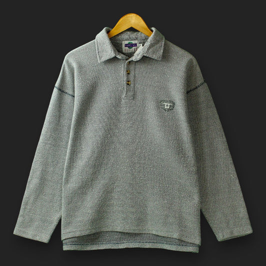 New Horizon 1/4 Buttoned Vintage Sweater