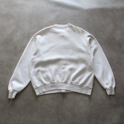 Jerzees Vintage White Embroidered Sweatshirt (Woman-L)