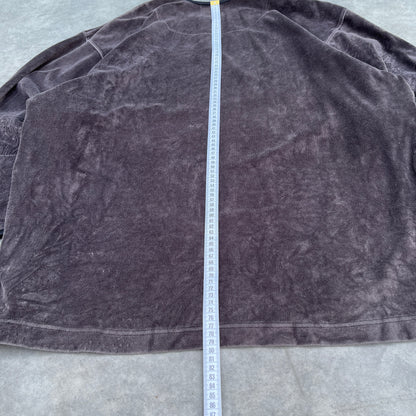 Jordan Brown Velour Quarter Zip Sweatshirt XL