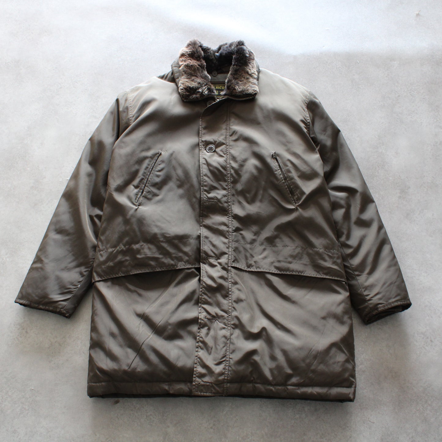 Woolrich Vintage Brown Long Coat (Man-XXL)