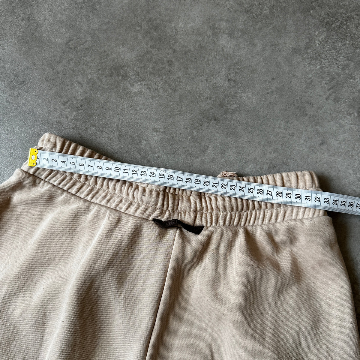 Adidas Beige Stacked Logo Cuffed Sweatpants 38
