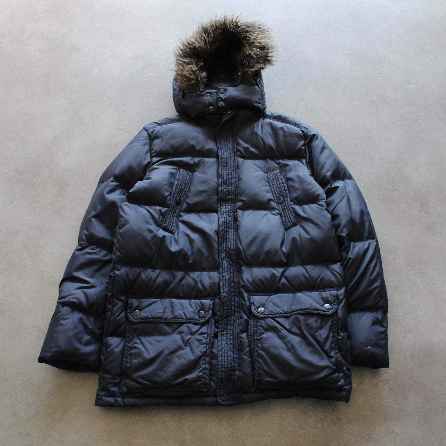 Tommy Hilfiger Long Puffer Jacket - Navy Blue (Man-L)