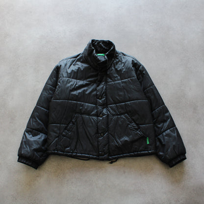 United Colors of Benetton Black Crop Puffer (Woman-M Oversized)