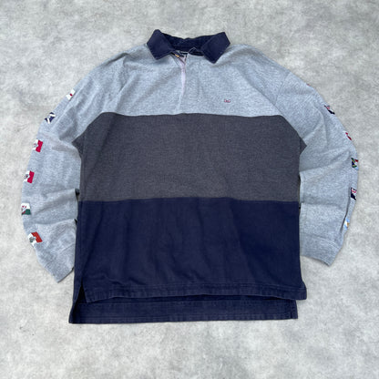 Eden Park Colorblock Rugby Shirt L